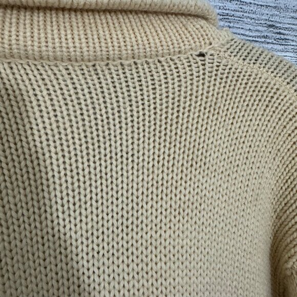 Unisex Vintage Wool Blend Cardigan With Pockets & Buttons Oversized Sweater - Picture 6 of 10